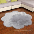 3*3ft Soft Thick Fluffy Rug Faux Sheepskin Area Rug Plum Blossom Fur Rug for Living Room Reading Room Home Decor